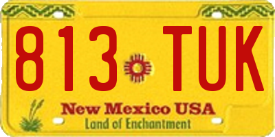 NM license plate 813TUK