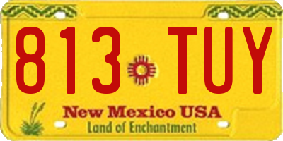 NM license plate 813TUY