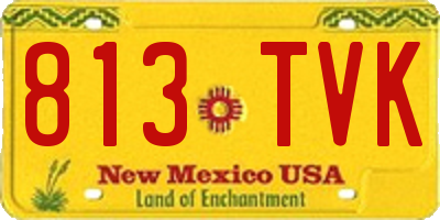 NM license plate 813TVK