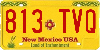 NM license plate 813TVQ