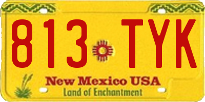 NM license plate 813TYK