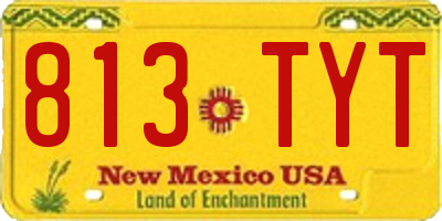 NM license plate 813TYT