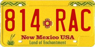 NM license plate 814RAC