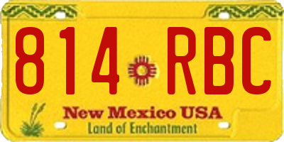 NM license plate 814RBC