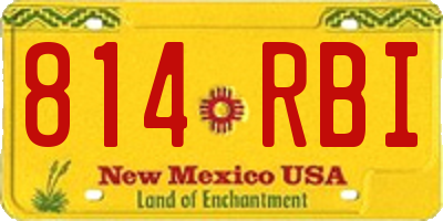 NM license plate 814RBI