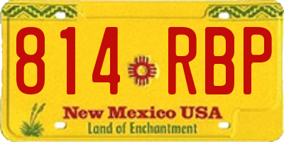 NM license plate 814RBP