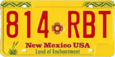 NM license plate 814RBT