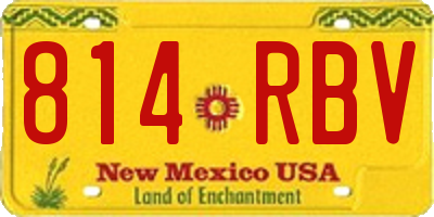 NM license plate 814RBV