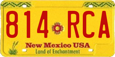 NM license plate 814RCA
