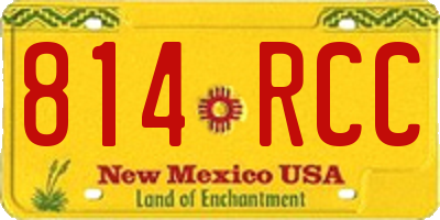 NM license plate 814RCC