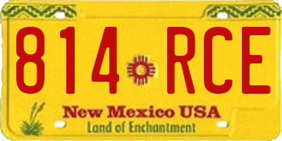 NM license plate 814RCE