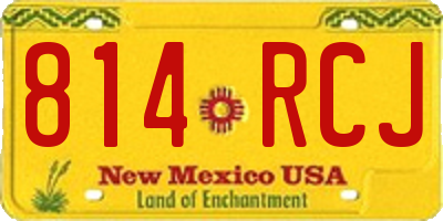 NM license plate 814RCJ