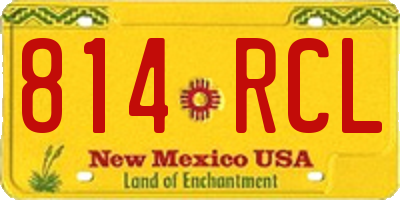 NM license plate 814RCL