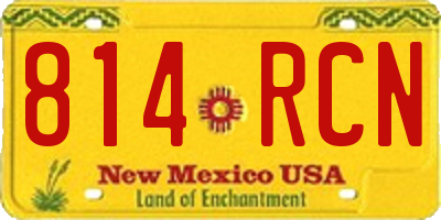 NM license plate 814RCN