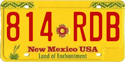 NM license plate 814RDB