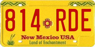 NM license plate 814RDE