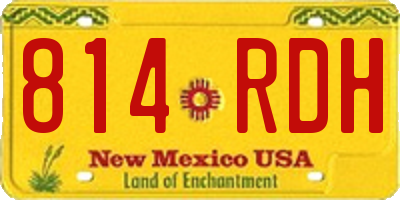NM license plate 814RDH