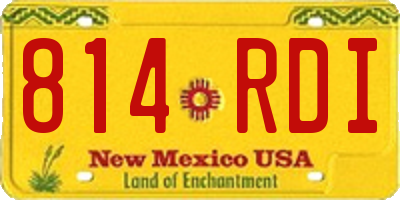 NM license plate 814RDI