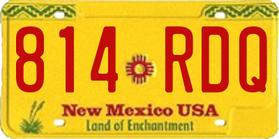 NM license plate 814RDQ
