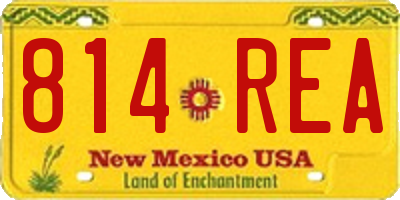 NM license plate 814REA