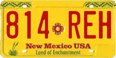 NM license plate 814REH