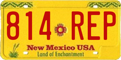 NM license plate 814REP
