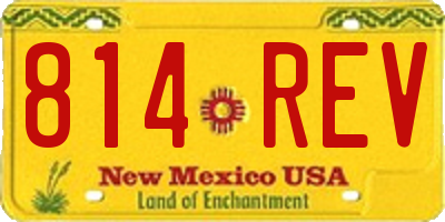 NM license plate 814REV