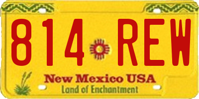 NM license plate 814REW
