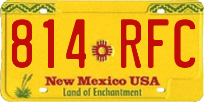 NM license plate 814RFC