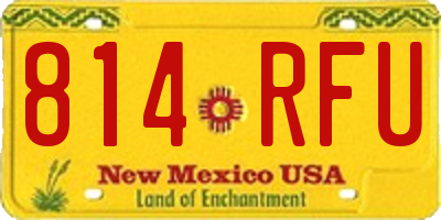 NM license plate 814RFU