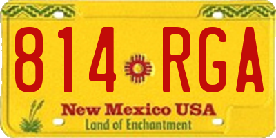 NM license plate 814RGA