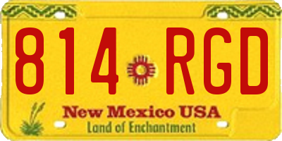 NM license plate 814RGD
