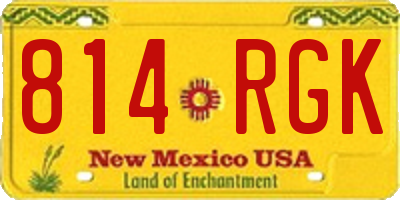 NM license plate 814RGK