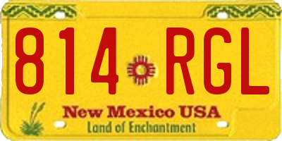 NM license plate 814RGL