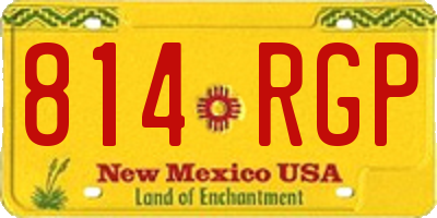 NM license plate 814RGP
