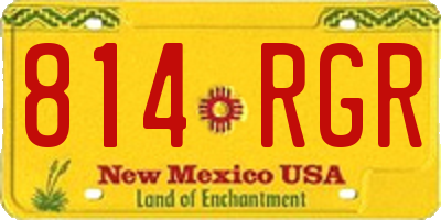 NM license plate 814RGR