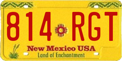 NM license plate 814RGT