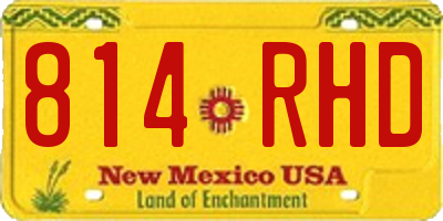 NM license plate 814RHD