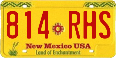 NM license plate 814RHS
