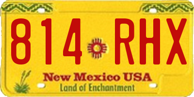 NM license plate 814RHX