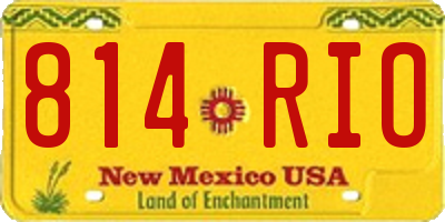 NM license plate 814RIO