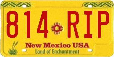 NM license plate 814RIP