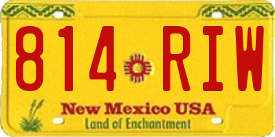 NM license plate 814RIW