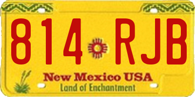 NM license plate 814RJB