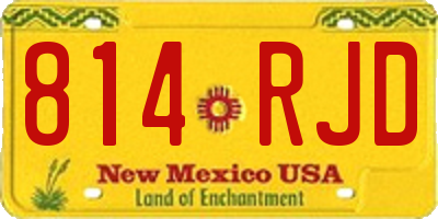 NM license plate 814RJD