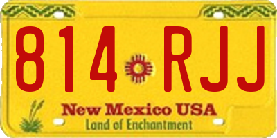 NM license plate 814RJJ