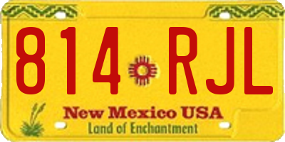 NM license plate 814RJL