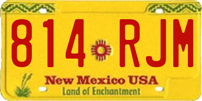 NM license plate 814RJM