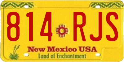 NM license plate 814RJS