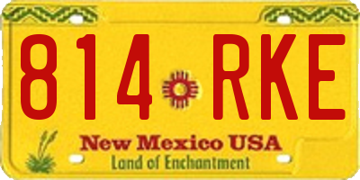 NM license plate 814RKE